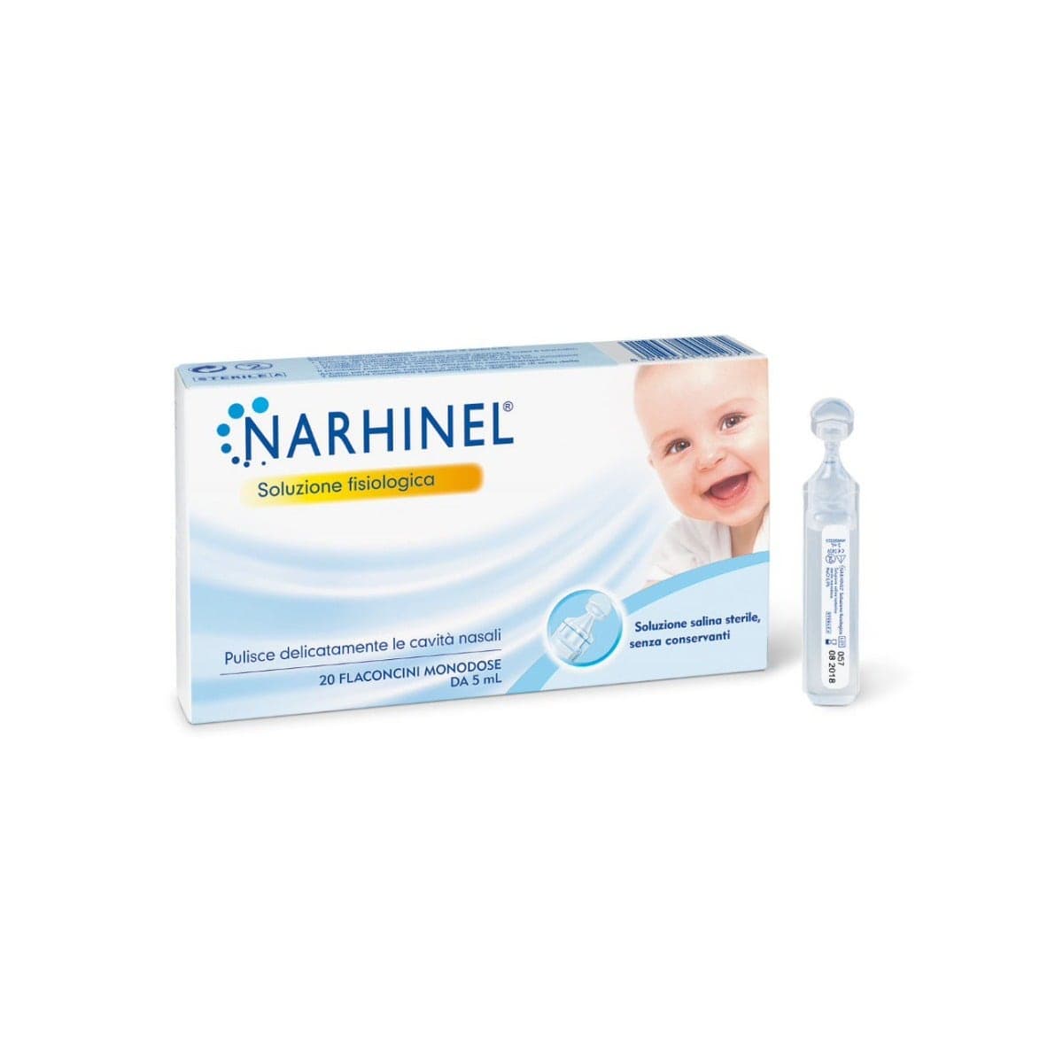 Narhinel Solución Salina – 20 ampollas de 5 ml