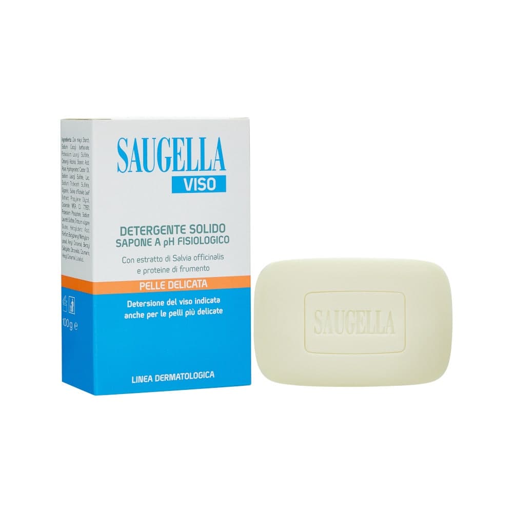 Saugella Jabón pH 5 Fisio – Pastilla de jabón sólido