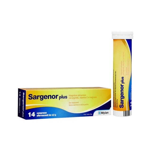L-Arginina + Vitaminas del grupo B – 14 comprimidos effervescentes | Sargenor Plus