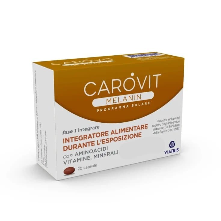 Multivitaminas + Zinc – 20 cápsulas Protección Solar | Carovit Melanin Solar