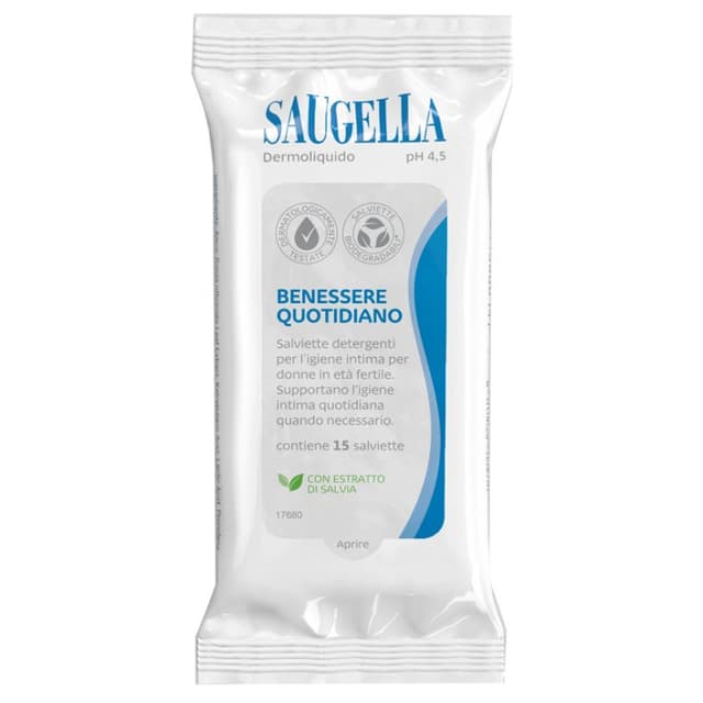 Saugella Dermoliquido Toallitas – 15 unidades