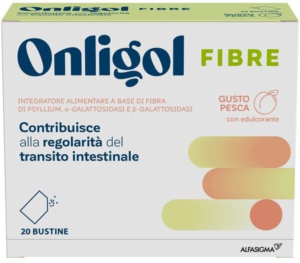 Cáscara de psyllium – 20 sobres | Onligol Fibre Melocotón