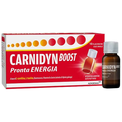 L-Carnitina + L-Taurina – 10 ampollas | Carnidyn Boost