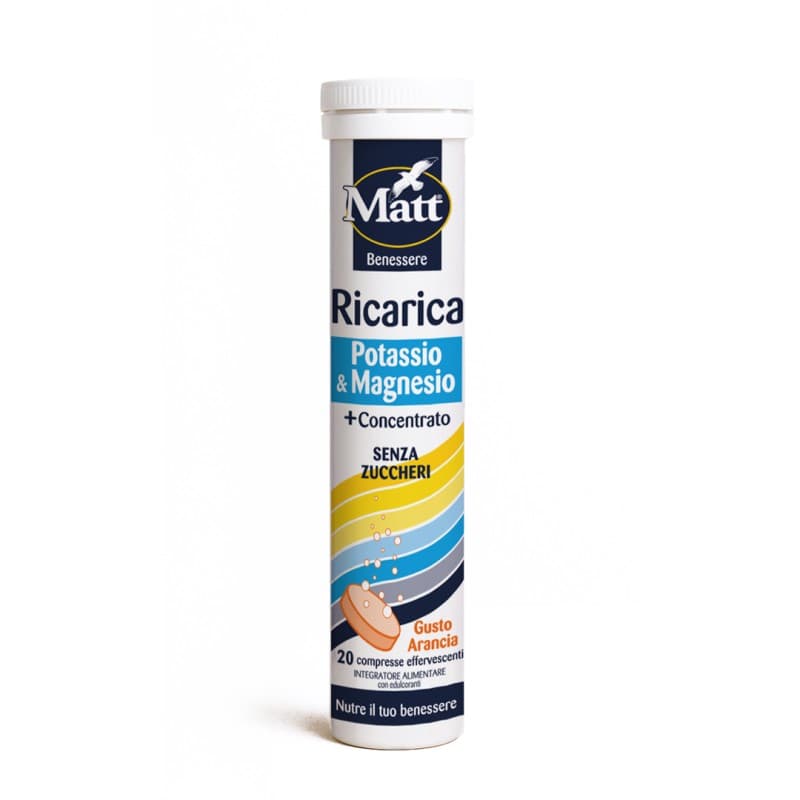 Matt Ricarica Magnesium & Potassium – 20 comprimidos