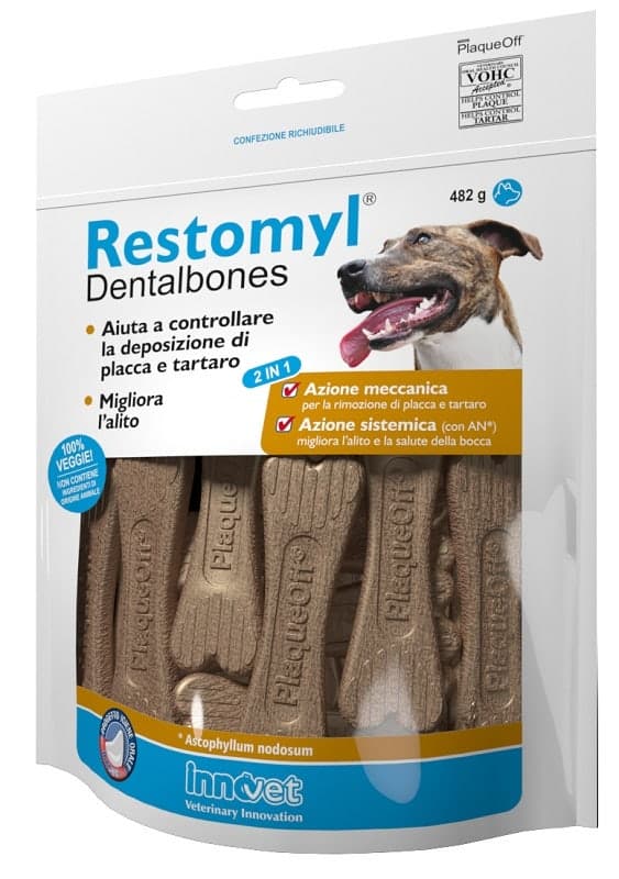 Restomyl Dental Bones Snacks para Perros – 482 g