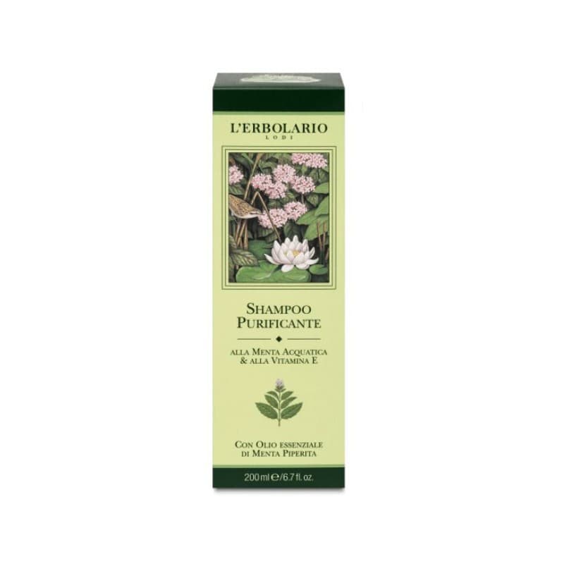 L'Erbolario Champú Purificante Menta con Agua de Menta y Vitamina E