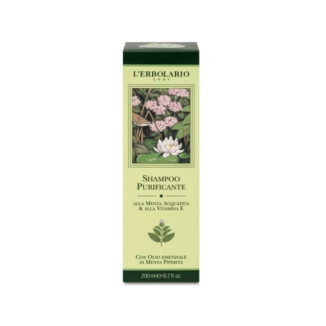 L'Erbolario Champú Purificante Menta con Agua de Menta y Vitamina E