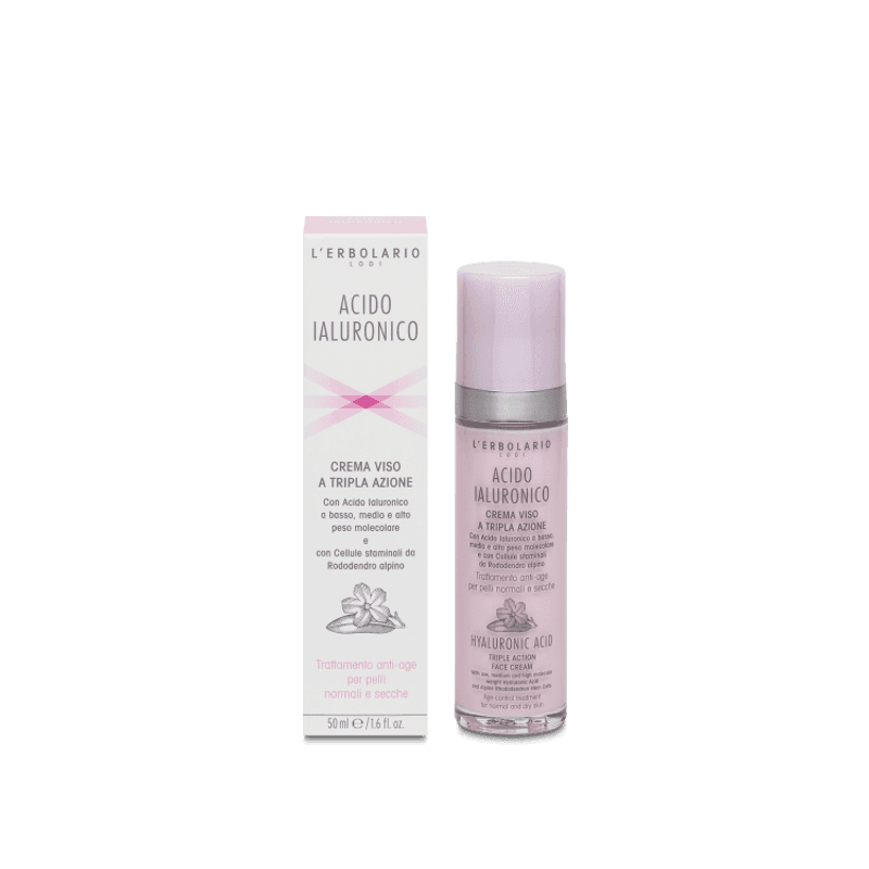 L'Erbolario Crema Facial Ácido Hialurónico para piel normal a seca – 50 ml