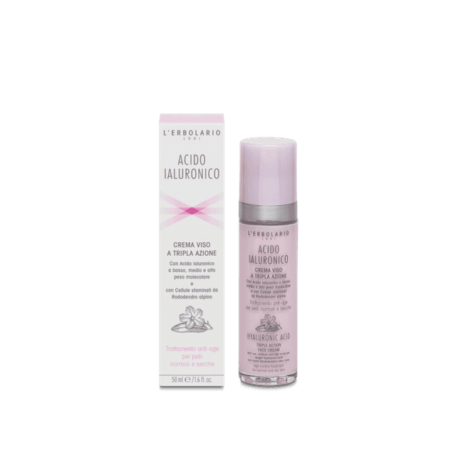 L'Erbolario Crema Facial Ácido Hialurónico para piel normal a seca – 50 ml
