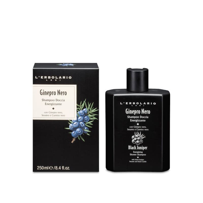 L'Erbolario Ginepro Nero Champú y Gel de Ducha – 250 ml