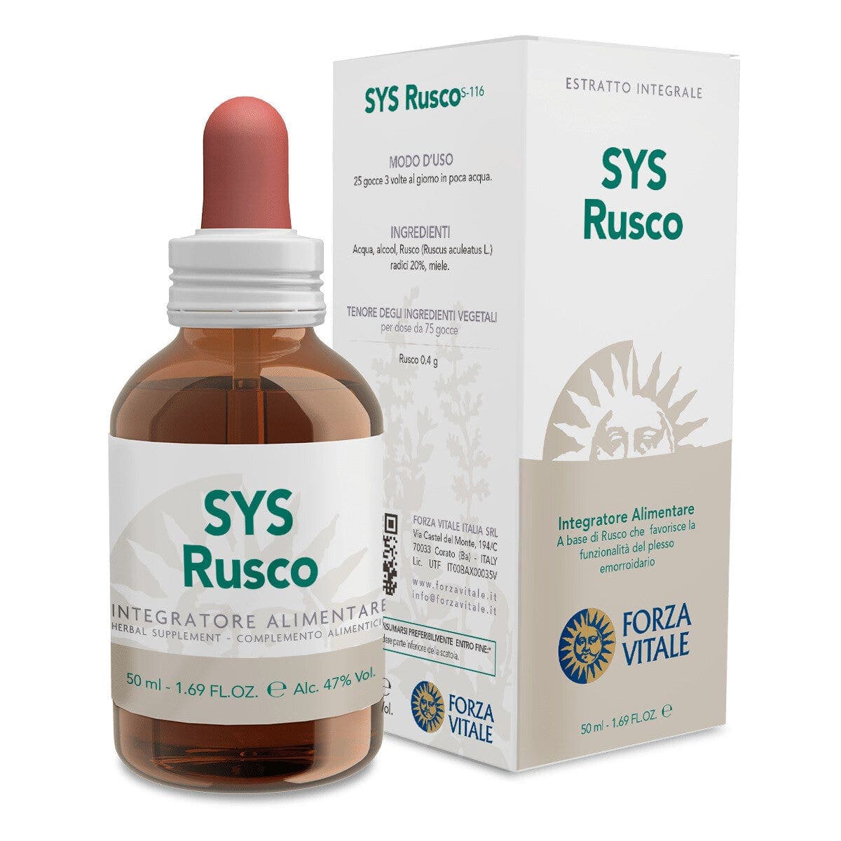 SYS Rusco – Solución hidroalcohólica de hierbas 50 ml