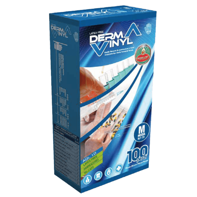 Dermavinil Guantes de Vinilo S – 100 unidades