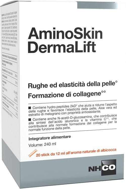 Vitamina C 80 mg + Colágeno – 20 sobres | Aminoskin Dermalift