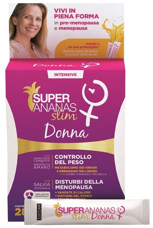 Super Ananas Slim Donna – 28 viales de 10 ml para mujer