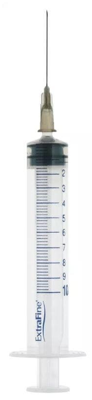 Jeringa desechable 10 ml con aguja G22 – 1 unidad