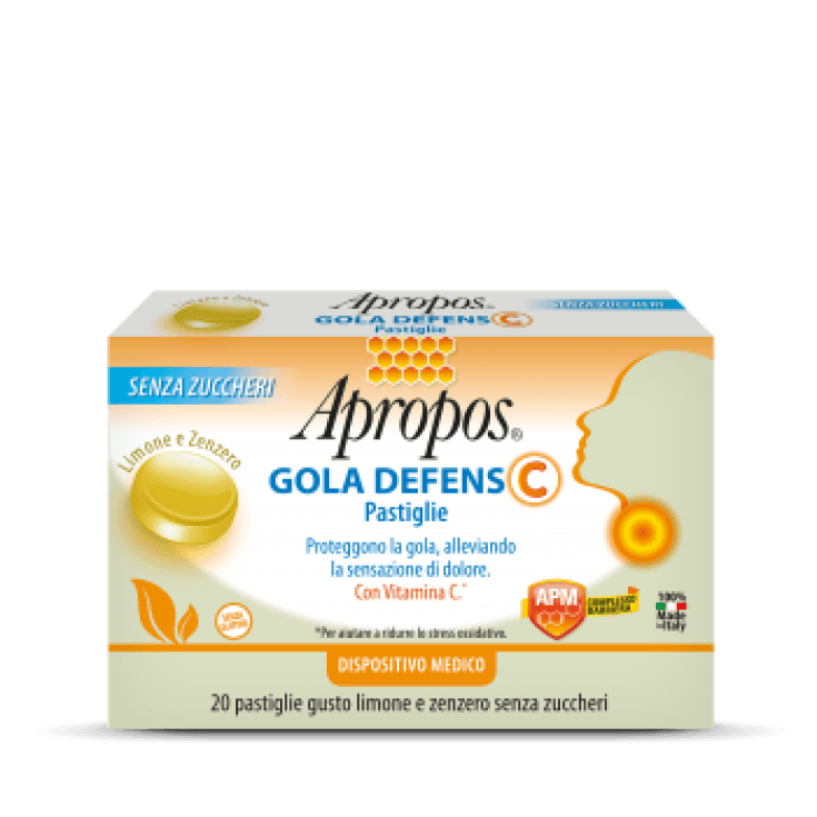 Apropos Garganta Defense C – Pastillas para chupar limón-jengibre