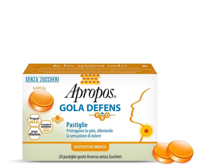 Apropos Garganta D Pro Pastillas para chupar sabor naranja – 20 unidades
