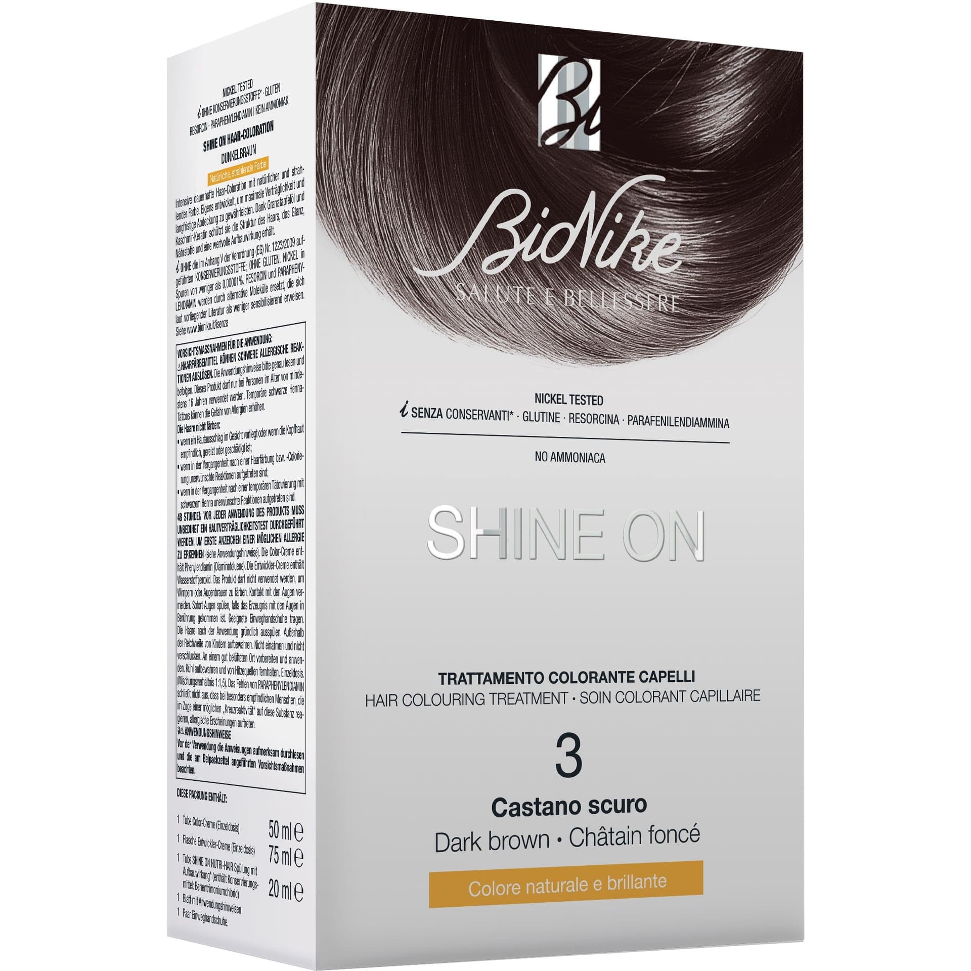 BioNike Shine On Tinte Castaño Oscuro – Crema colorante
