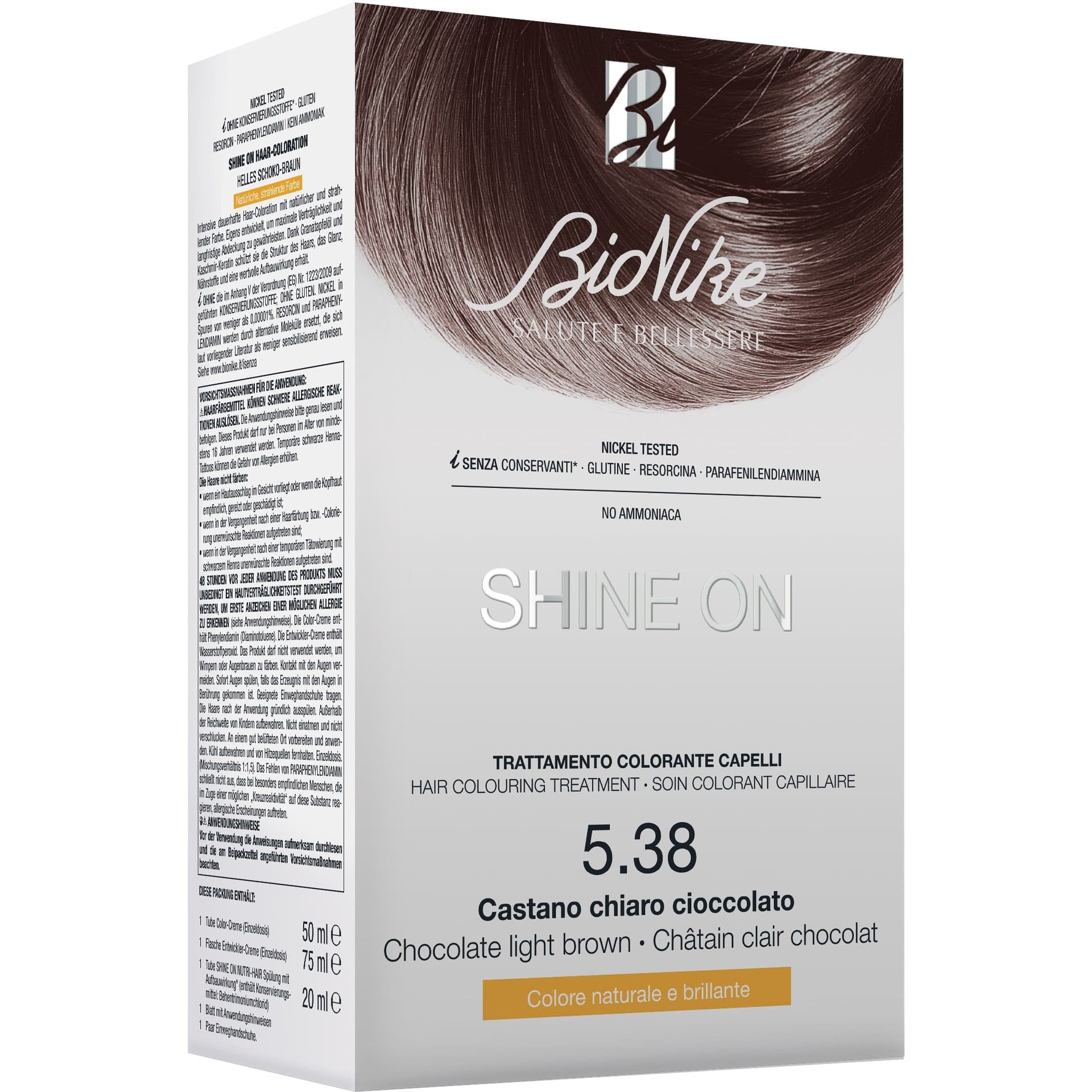 BioNike Shine On Castaño Ámbar 5.38 – Tinte capilar
