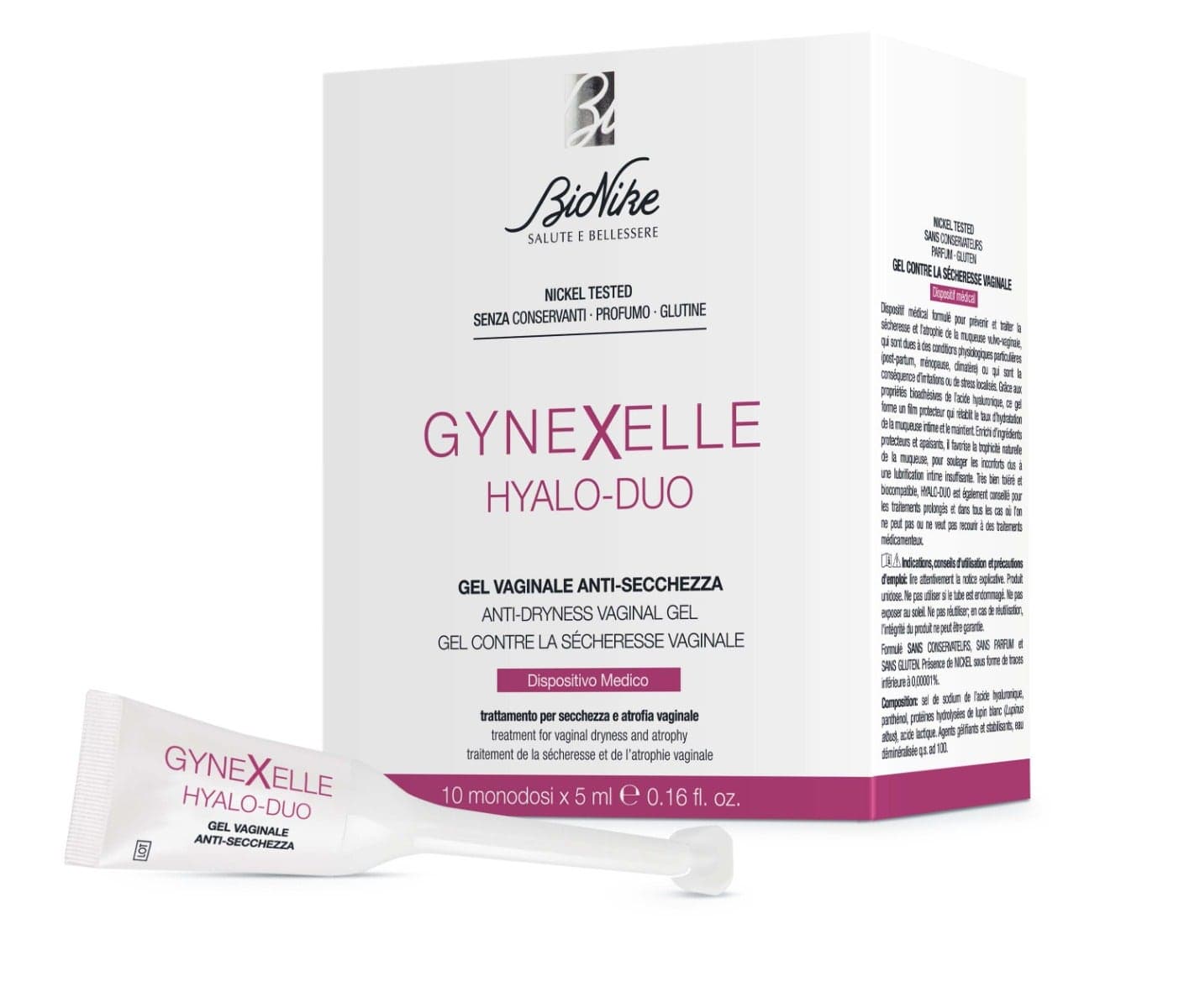 BioNike Gynexelle Hyalo-Duo – Gel íntimo, 10 sobres