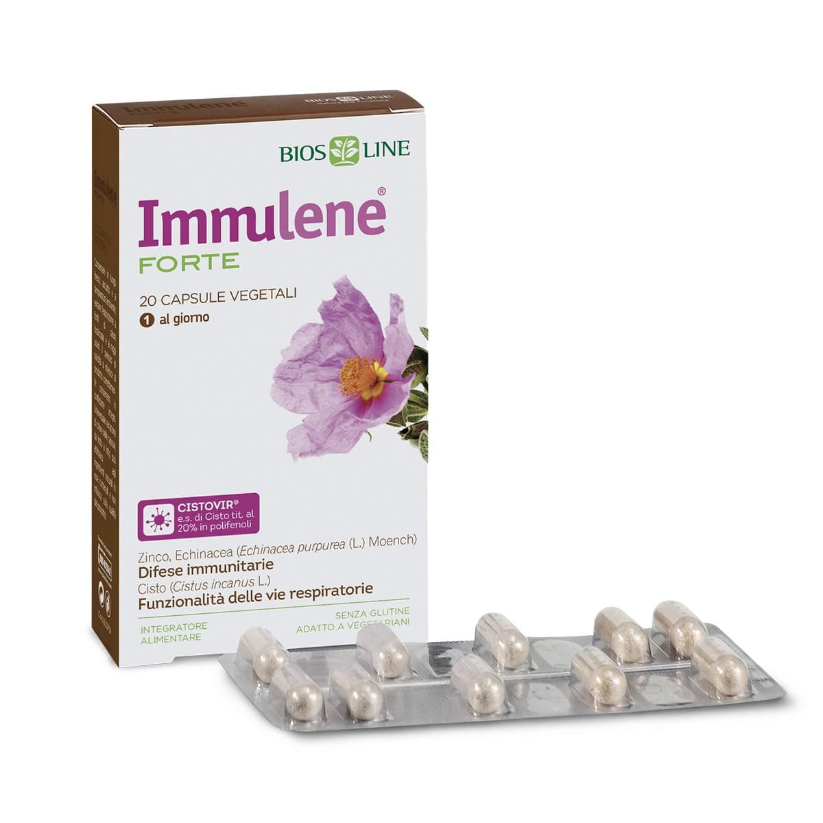 Equinácea + Probióticos – 20 cápsulas | IMMULENE FORTE BioSline
