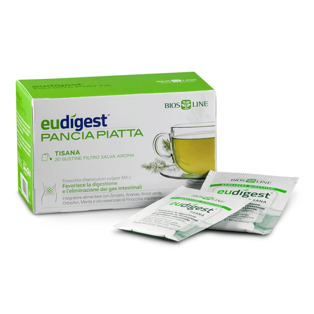 Eudigest Tisana Dopopasto Hinojo 818 mg + Jengibre – 20 sobres de infusión