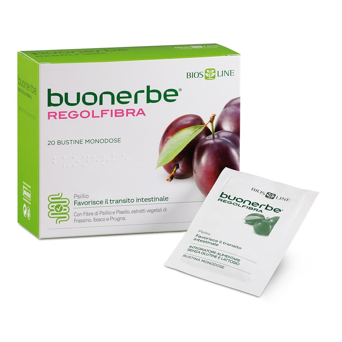 Buonerbe Regolfibra – Psyllium + Inulina – 20 sobres