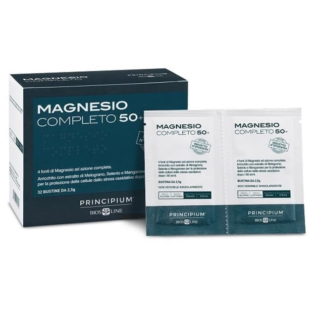 Magnesio 450,0 mg + Vitamina D3 – 32 sobres | Principium Magnesio CB50+