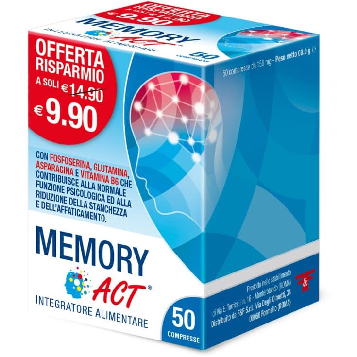 L-Glutamina + Vitamina B6 – 50 comprimidos | Memory Act