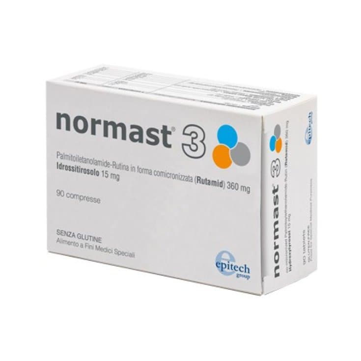 Palmitoiletanolamida (PEA) 0,300 g + rutina – 90 comprimidos | Normast 3