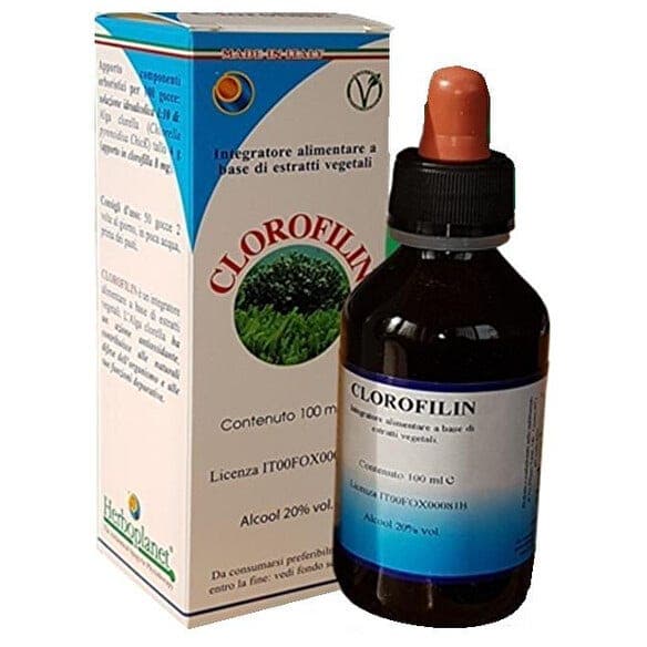 Herboplanet Clorofilin – Alga Chlorella en gotas – 100 ml