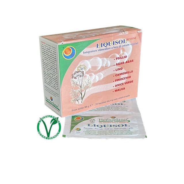 Cáscara de psyllium + Hinojo – 20 sobres | Herboplanet Liquisol