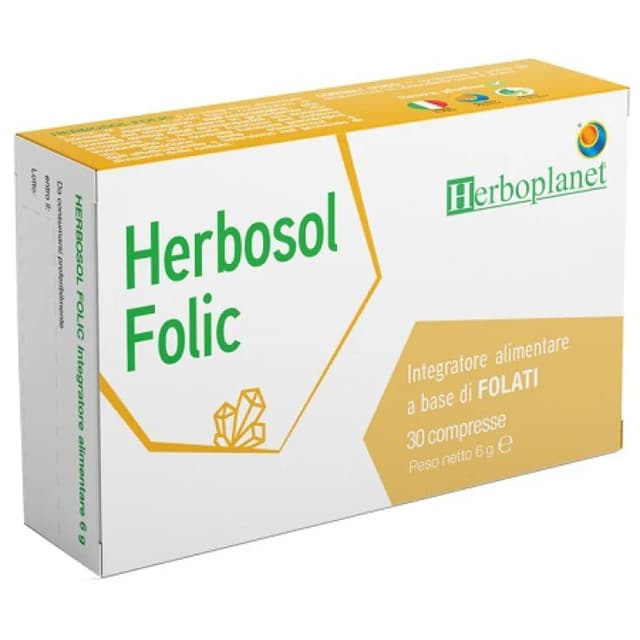Ácido fólico – 30 comprimidos | Herboplanet Herbosol Folic