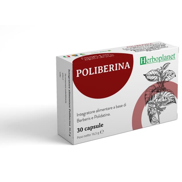 Berberina 300 mg + Resveratrol – 30 cápsulas | Herboplanet Poliberina