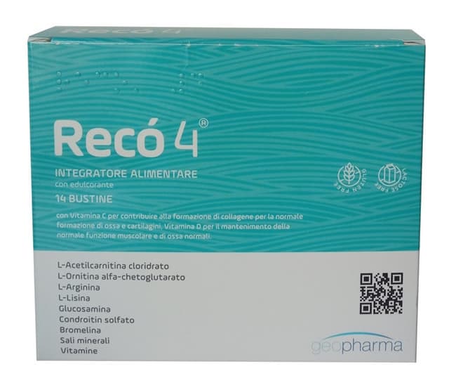 Recò 4 – Potasio 300 mg + Magnesio, 14 sobres de complemento alimenticio