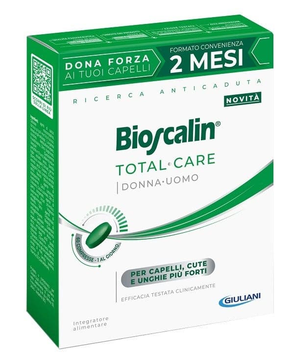 L-Arginina 50 mg + N-Acetilcisteína – 60 comprimidos | Bioscalin Total Care