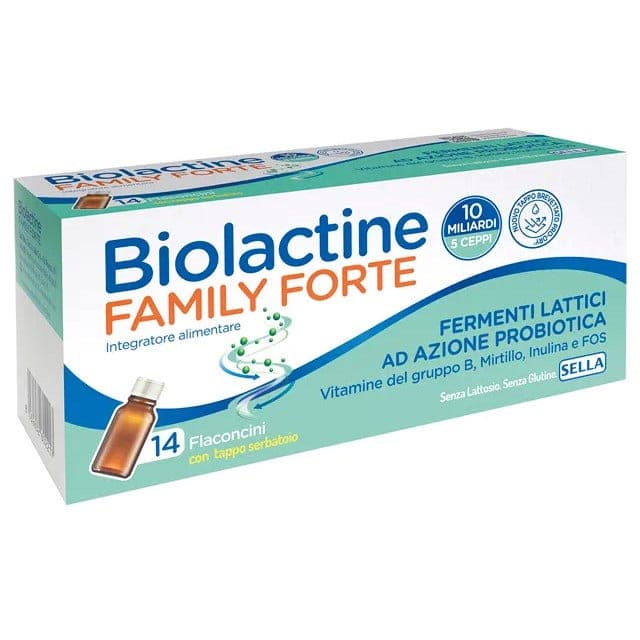 Biolactine Family Forte – Probióticos con bacterias lácticas – 10 ampollas
