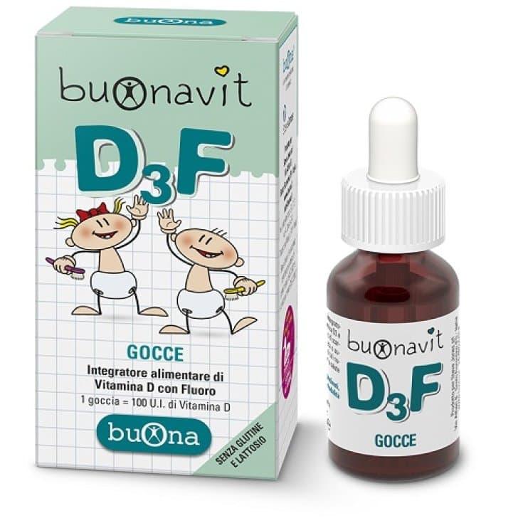 Vitamina D3 + Flúor – 12 ml gotas | BUONAVIT D3F