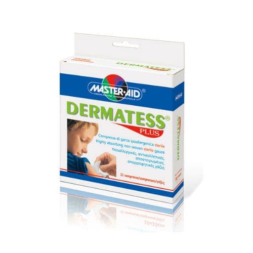 Dermatess Plus – 12 compresas de gasa estériles 5 x 9 cm