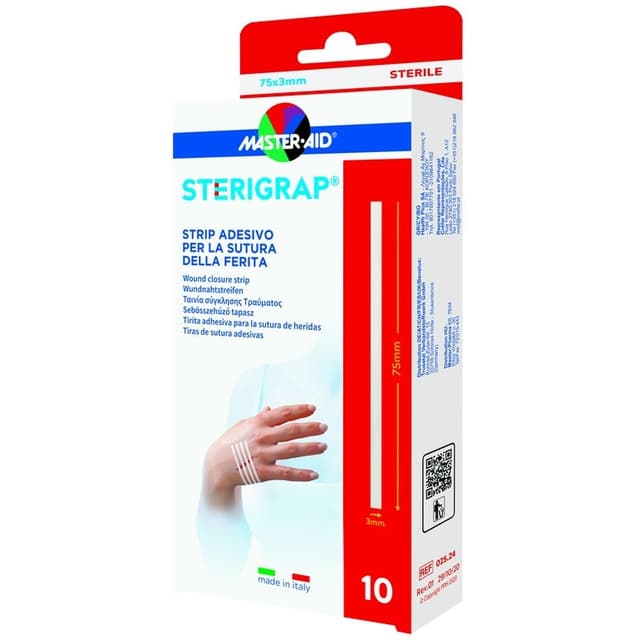 Sterigrap Strip 75x3 mm – Tiras estériles para heridas