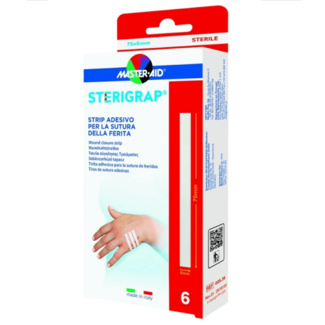 Sterigrap Strip 75x6 mm – Tiras de cierre estériles para heridas