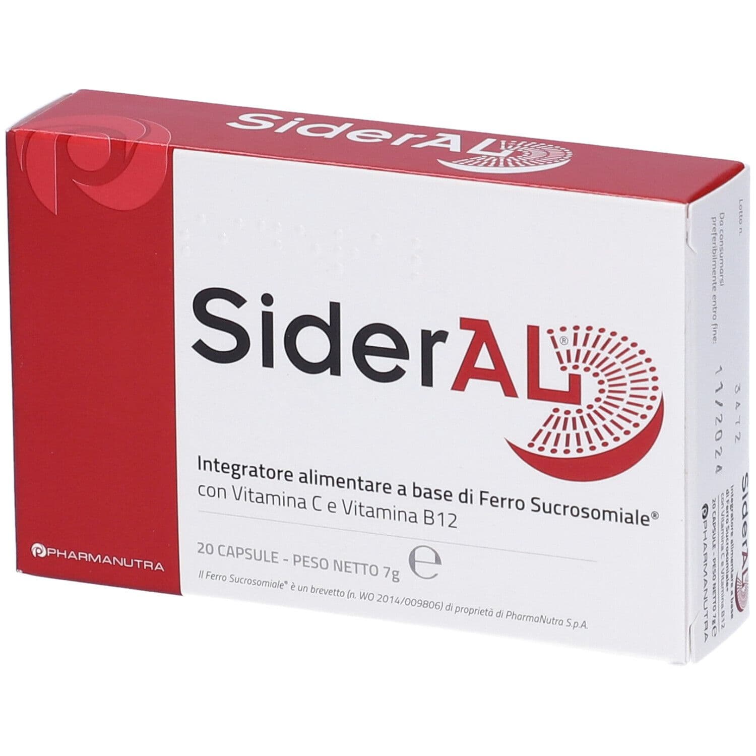 Hierro + Vitamina C – 20 cápsulas | Sideral Complemento Alimenticio