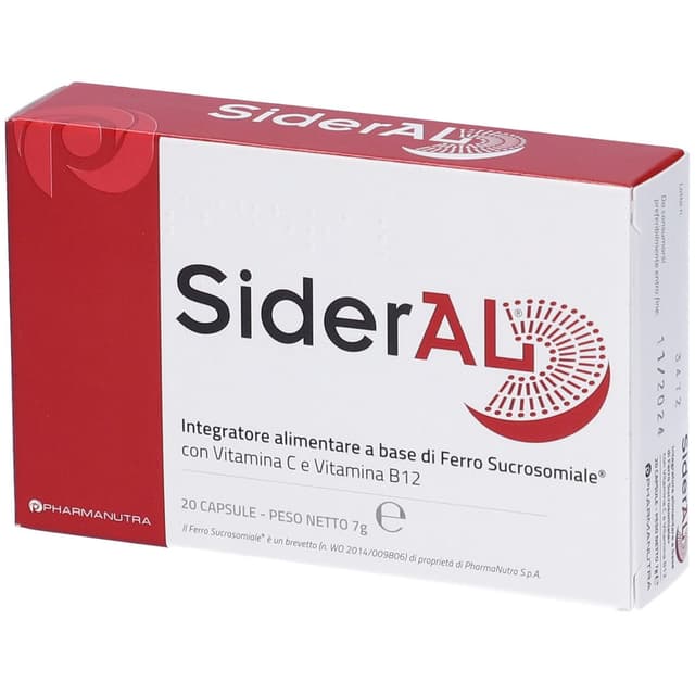 Hierro + Vitamina C – 20 cápsulas | Sideral Complemento Alimenticio
