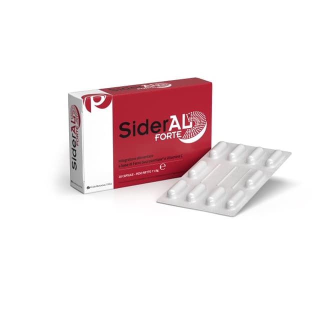 Sideral Forte – Hierro 30 mg + Vitamina C – 20 cápsulas de 11,2 g