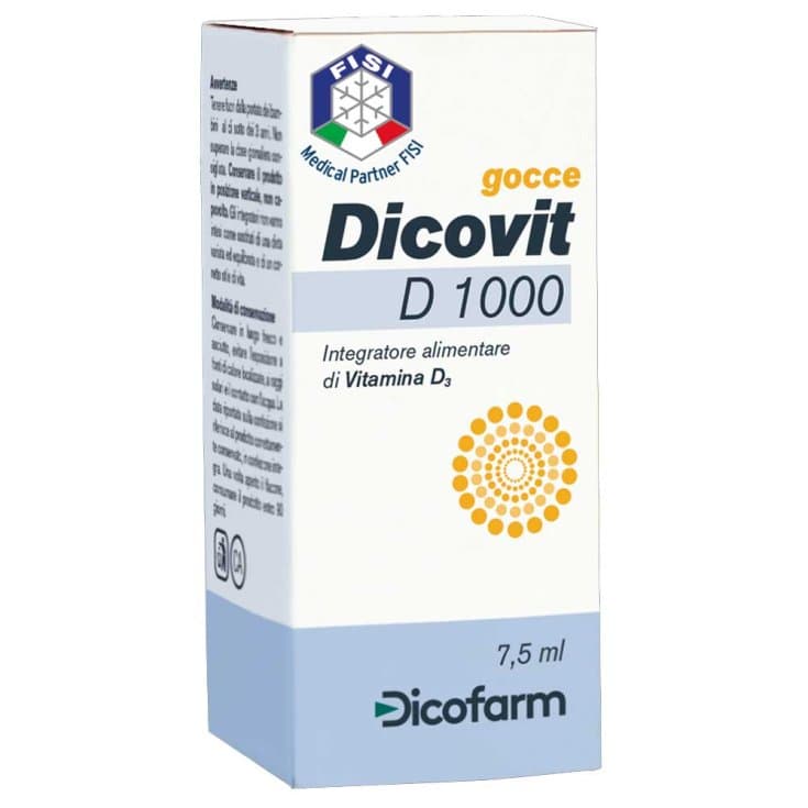 Vitamina D3 + Vitamina E – 7,5 ml | Dicovit D 1000