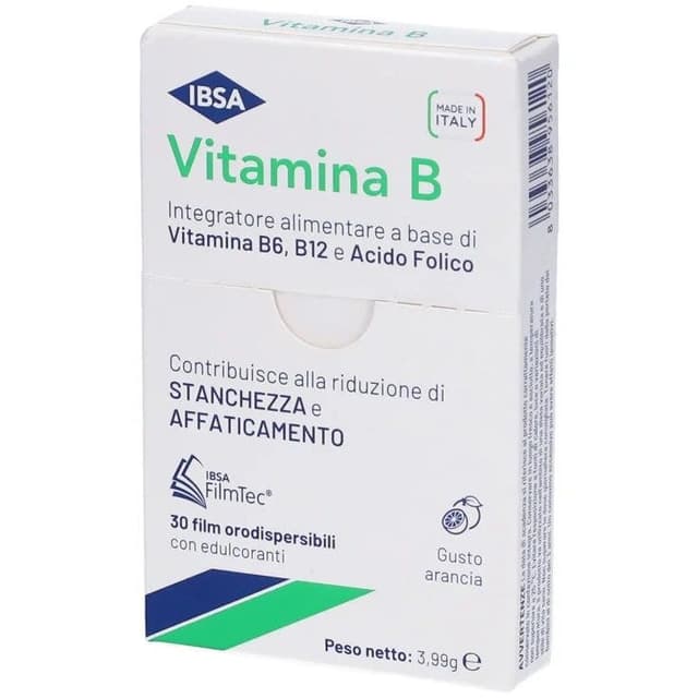 Vitamina B6, B12 + Ácido Fólico – 30 películas orodispersables | Vitamin B IBSA