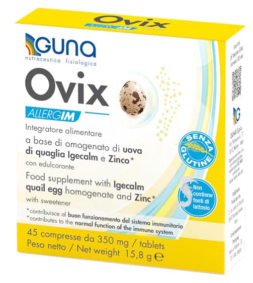 Ovix Allergiefree con Zinc 1,6 mg + Homogenado de Huevo de Codorniz – 45 comprimidos