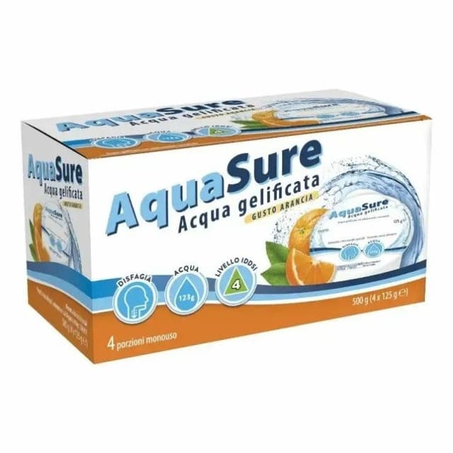 AQUASURE Agua Espesada Naranja – 4 × 125 g