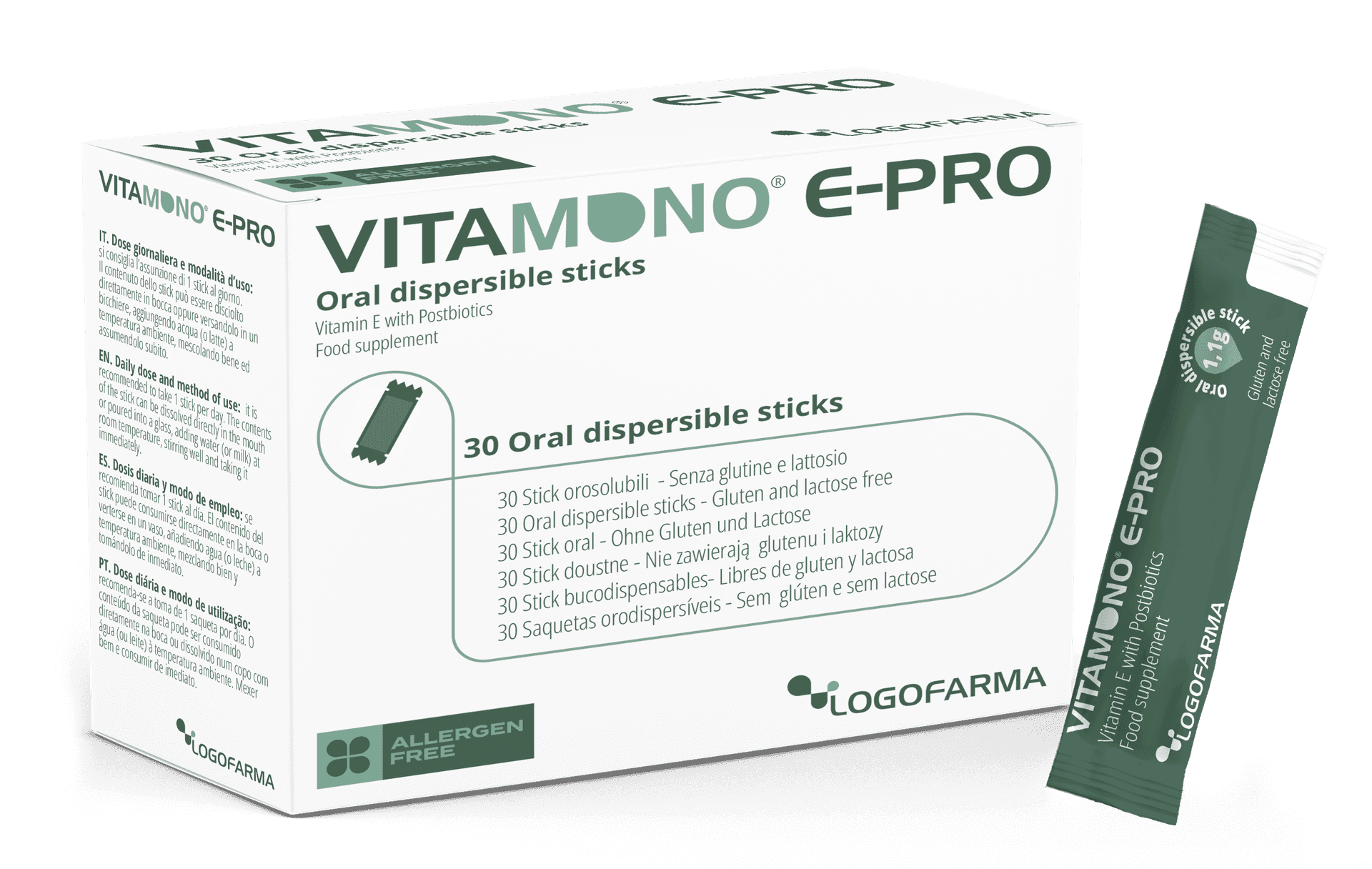 Vitamono E Pro – 30 sobres (Idrosol)