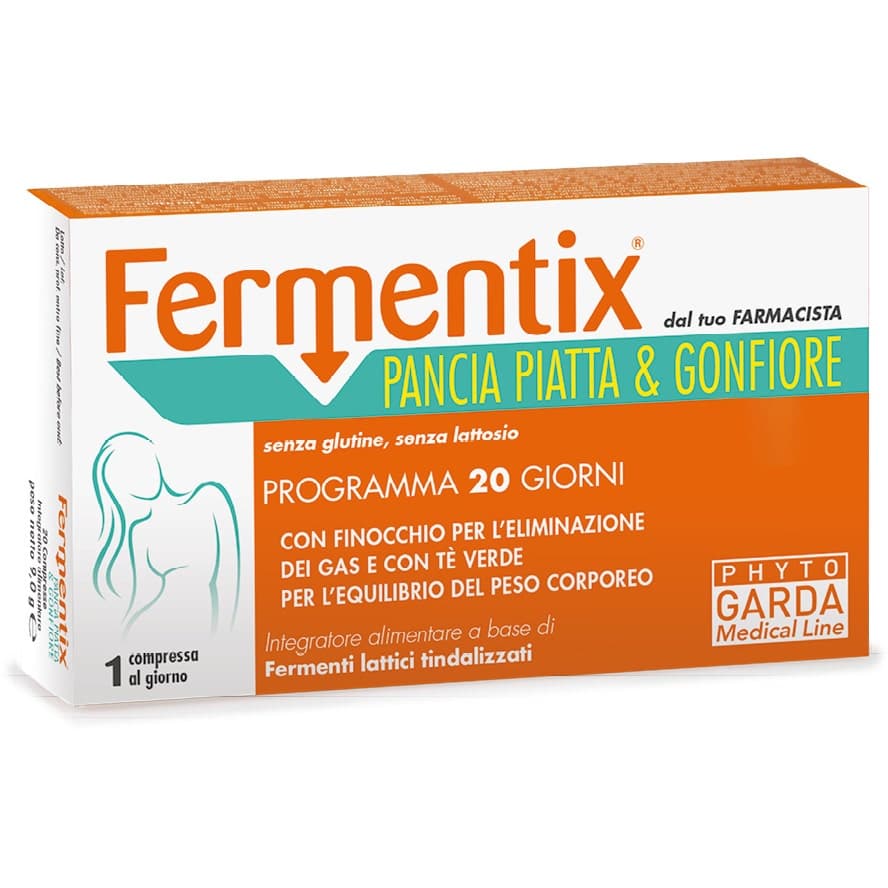 Fermentix Pancia Più Vientre Plano y Gases – 20 comprimidos